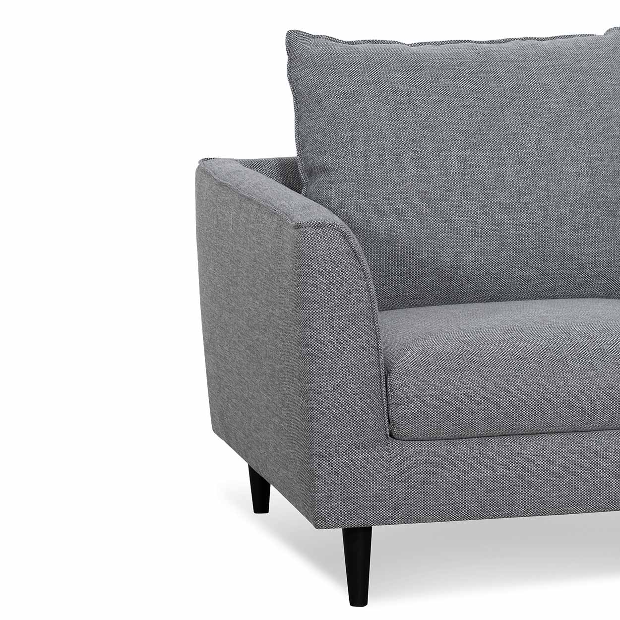 Fabric Armchair - Graphite Grey with Black Leg-Arm Chairs-Calibre-Prime Furniture