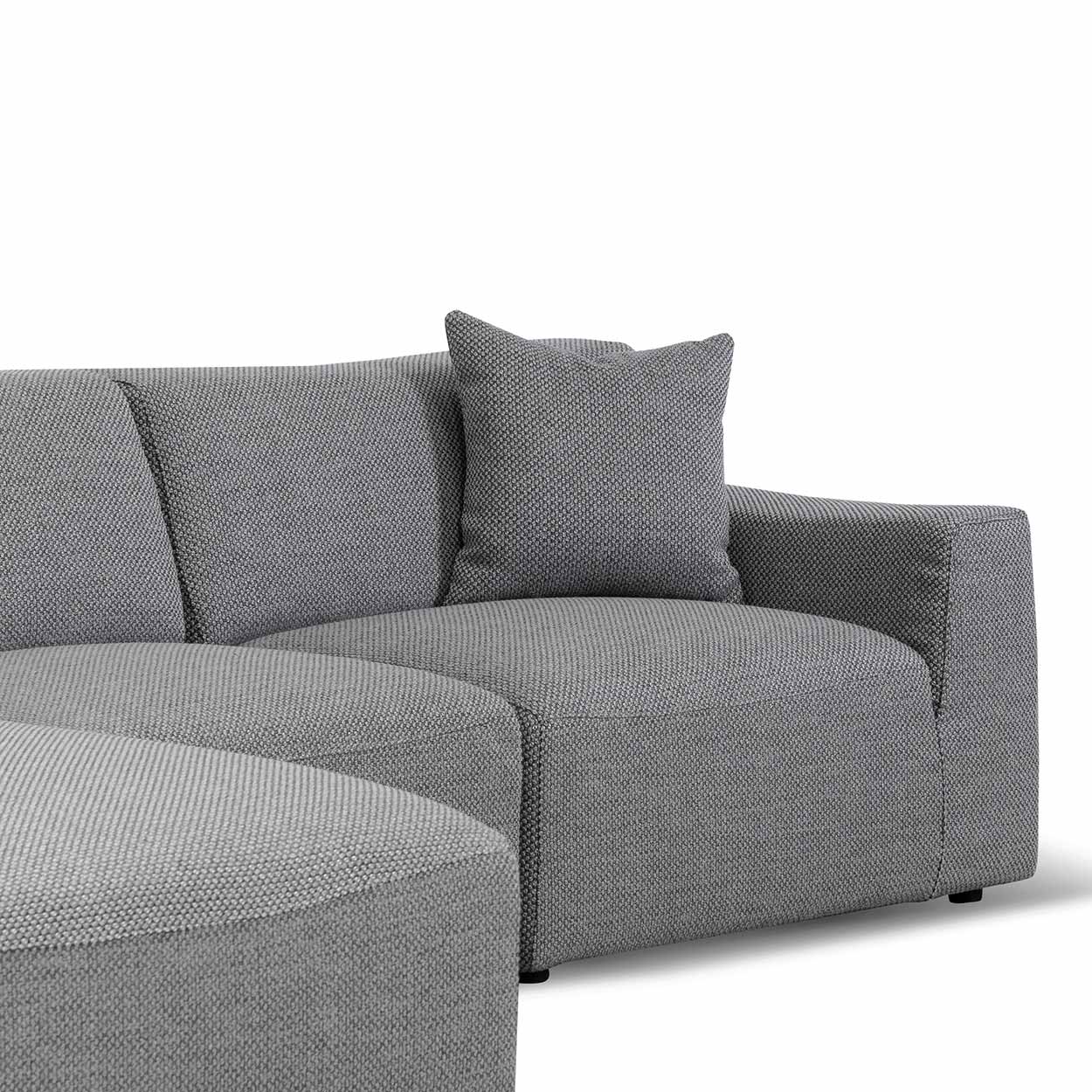 3 Seater Left Chaise Sofa - Noble Grey-Sofa-Calibre-Prime Furniture