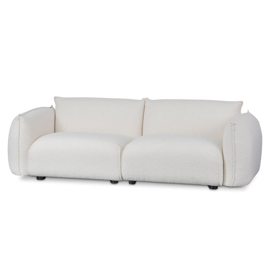 3 Seater Sofa - White Wash Boucle-Sofa-Calibre-Prime Furniture