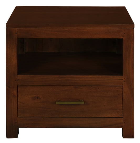 Paris 1 Drawer Lamp Table (Mahogany)-Side Table-Centrum Furniture-Prime Furniture