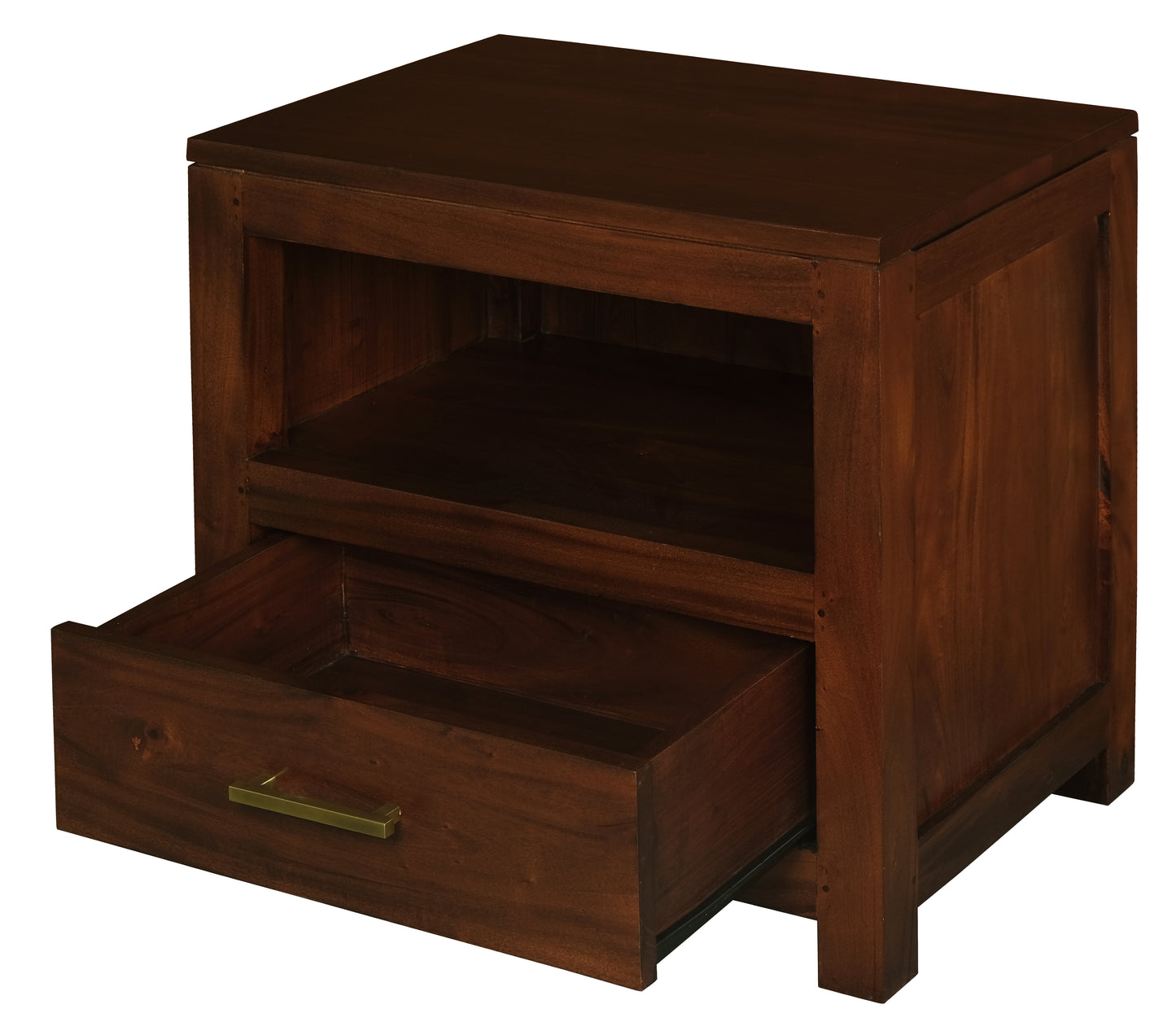 Paris 1 Drawer Lamp Table (Mahogany)-Side Table-Centrum Furniture-Prime Furniture