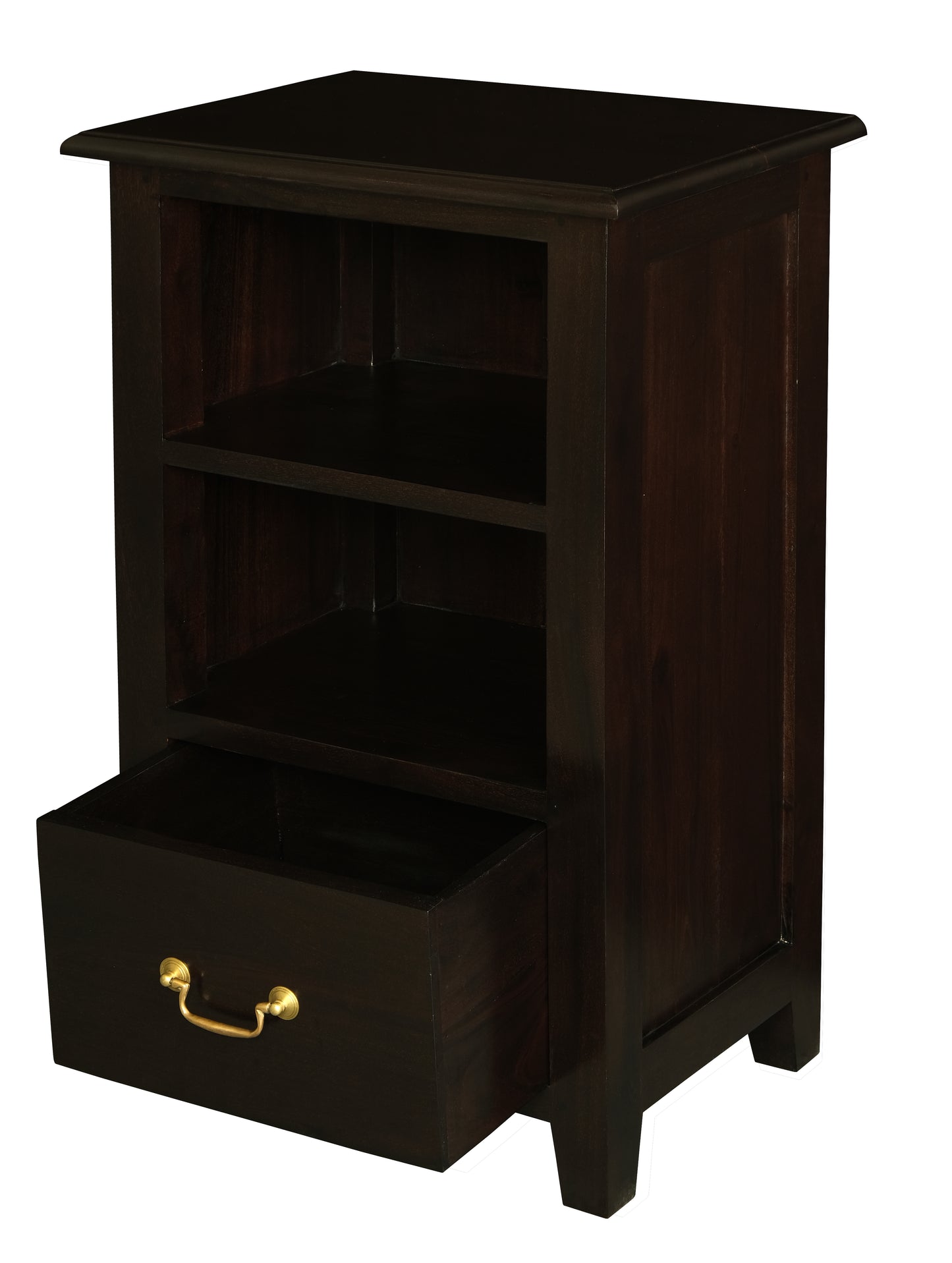 Tasmania 1 Drawer Lamp Table (Chocolate)-Side Table-Centrum Furniture-Prime Furniture