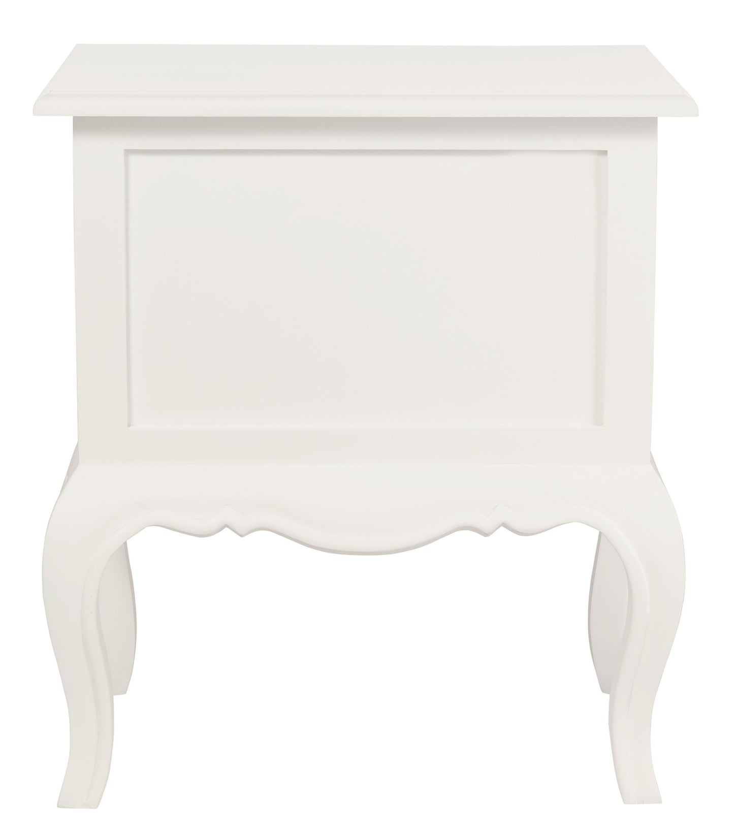 French Provincial 2 Drawer Side Table (White)-Side Table-Centrum Furniture-Prime Furniture