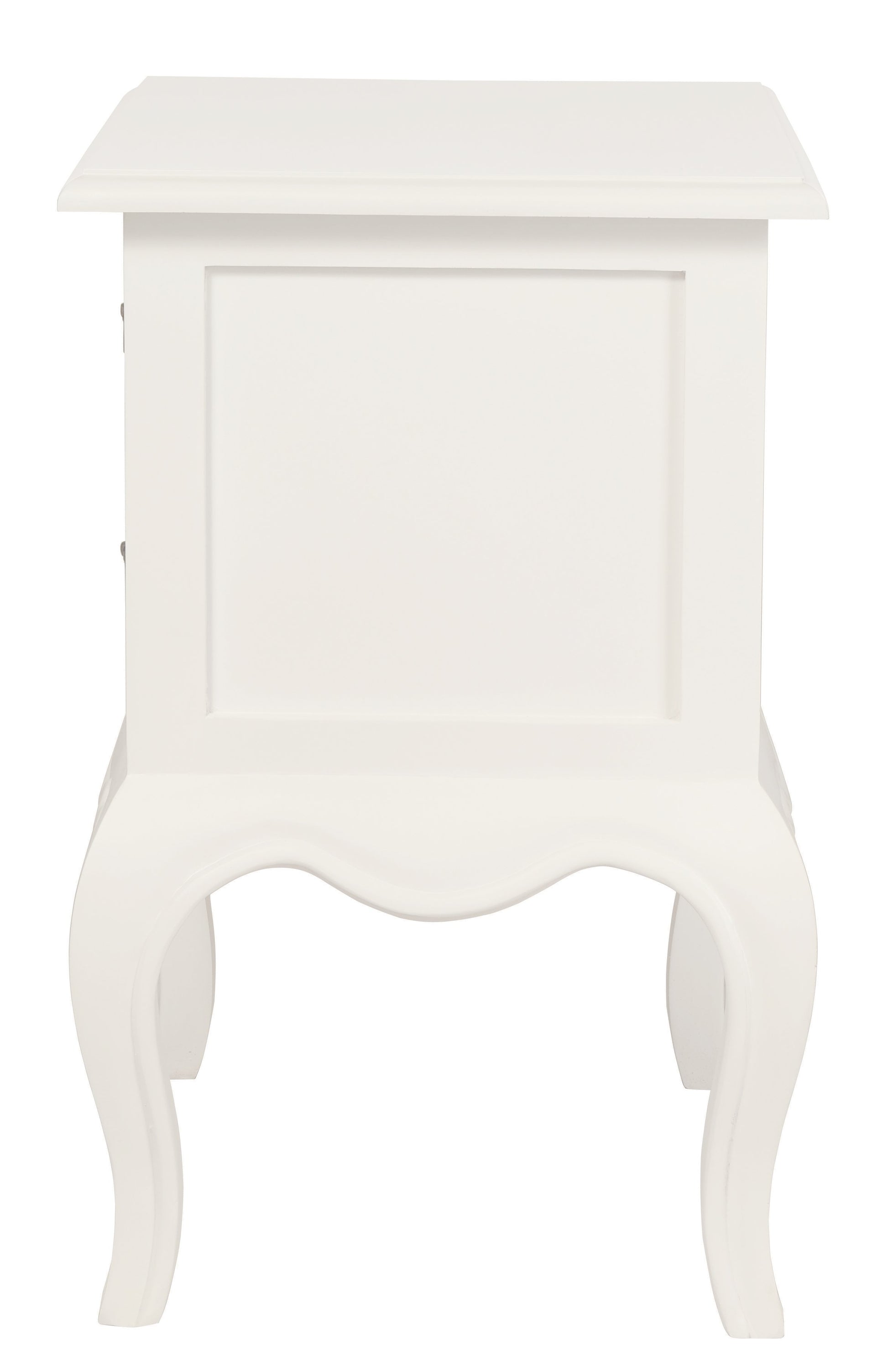 French Provincial 2 Drawer Side Table (White)-Side Table-Centrum Furniture-Prime Furniture