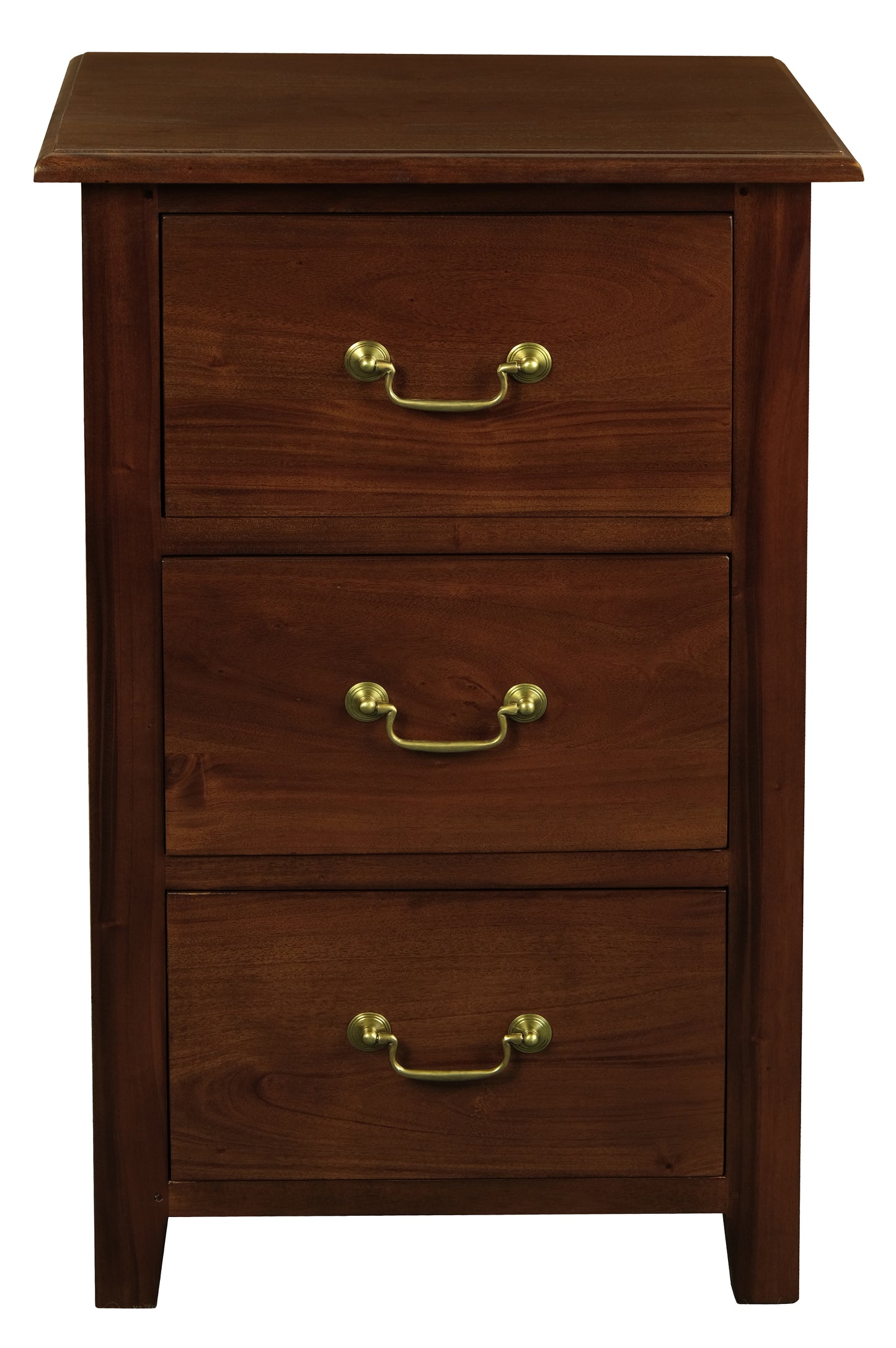 Tasmania 3 Drawer Lamp Table (Mahogany)-Side Table-Centrum Furniture-Prime Furniture