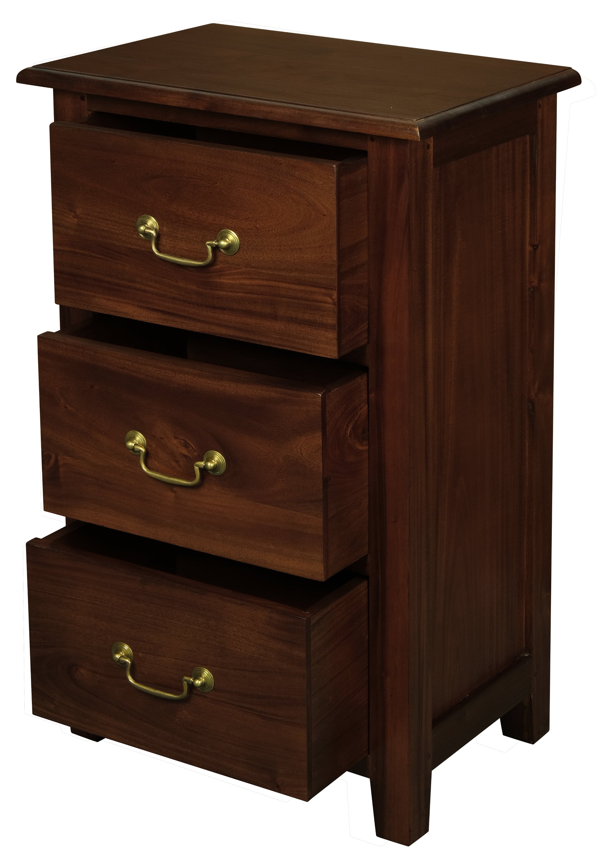 Tasmania 3 Drawer Lamp Table (Mahogany)-Side Table-Centrum Furniture-Prime Furniture