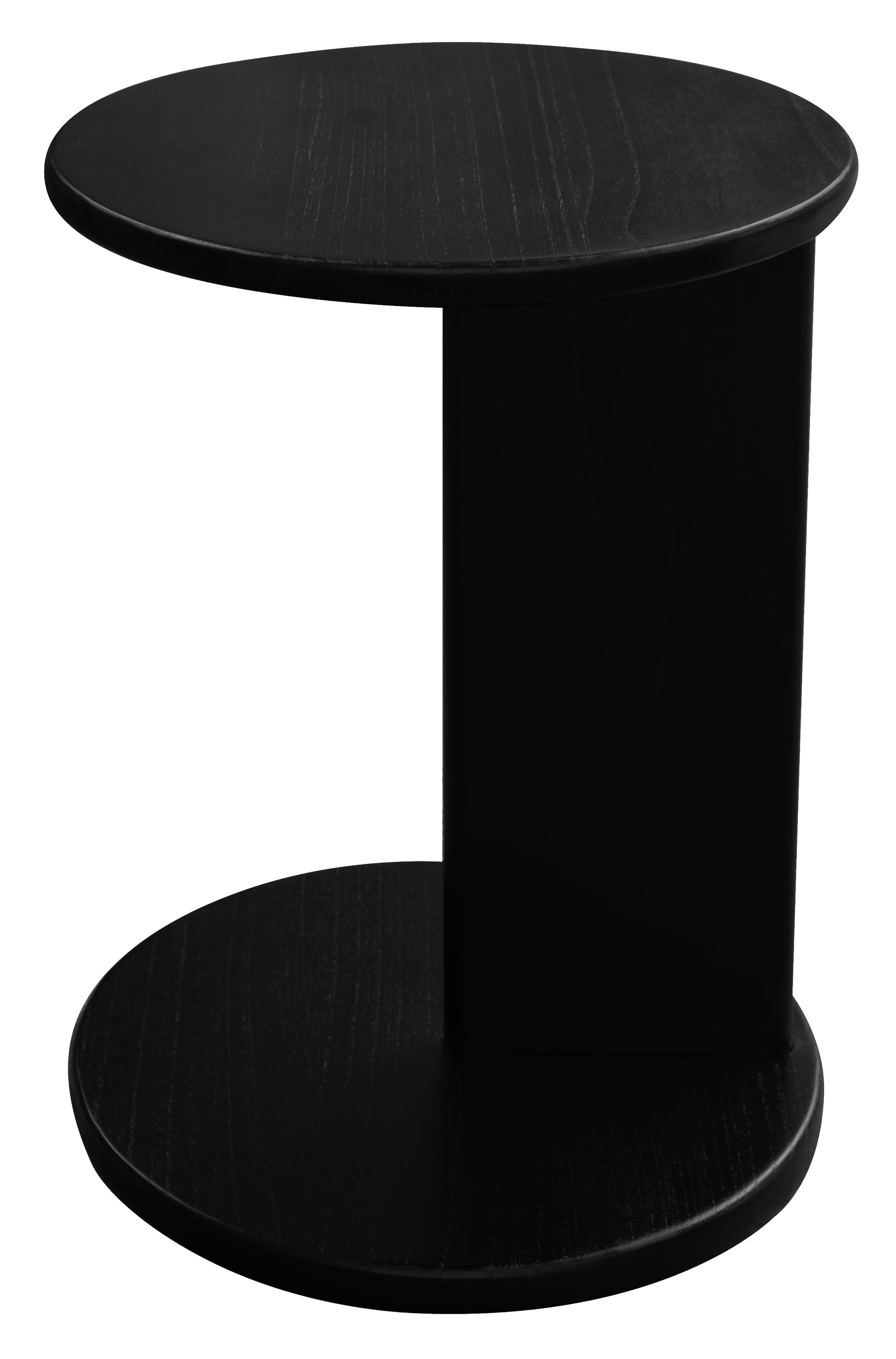 Brentwood Round Lamp Table (Black)-Side Table-Centrum Furniture-Prime Furniture