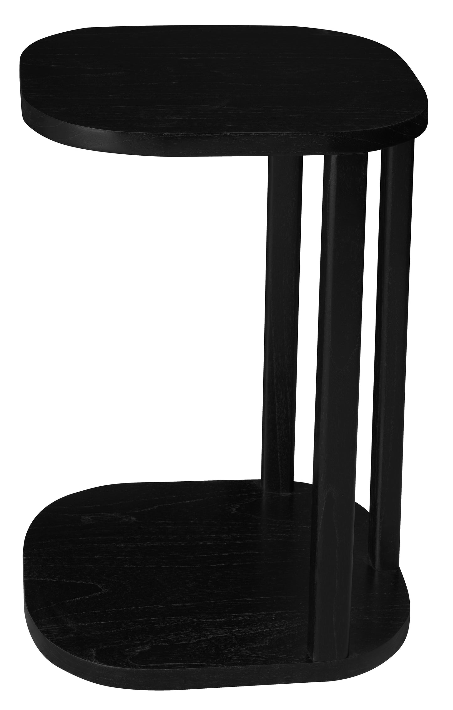 Oslo Solid Mindi Side/Laptop Table (Black)-Side Table-Centrum Furniture-Prime Furniture