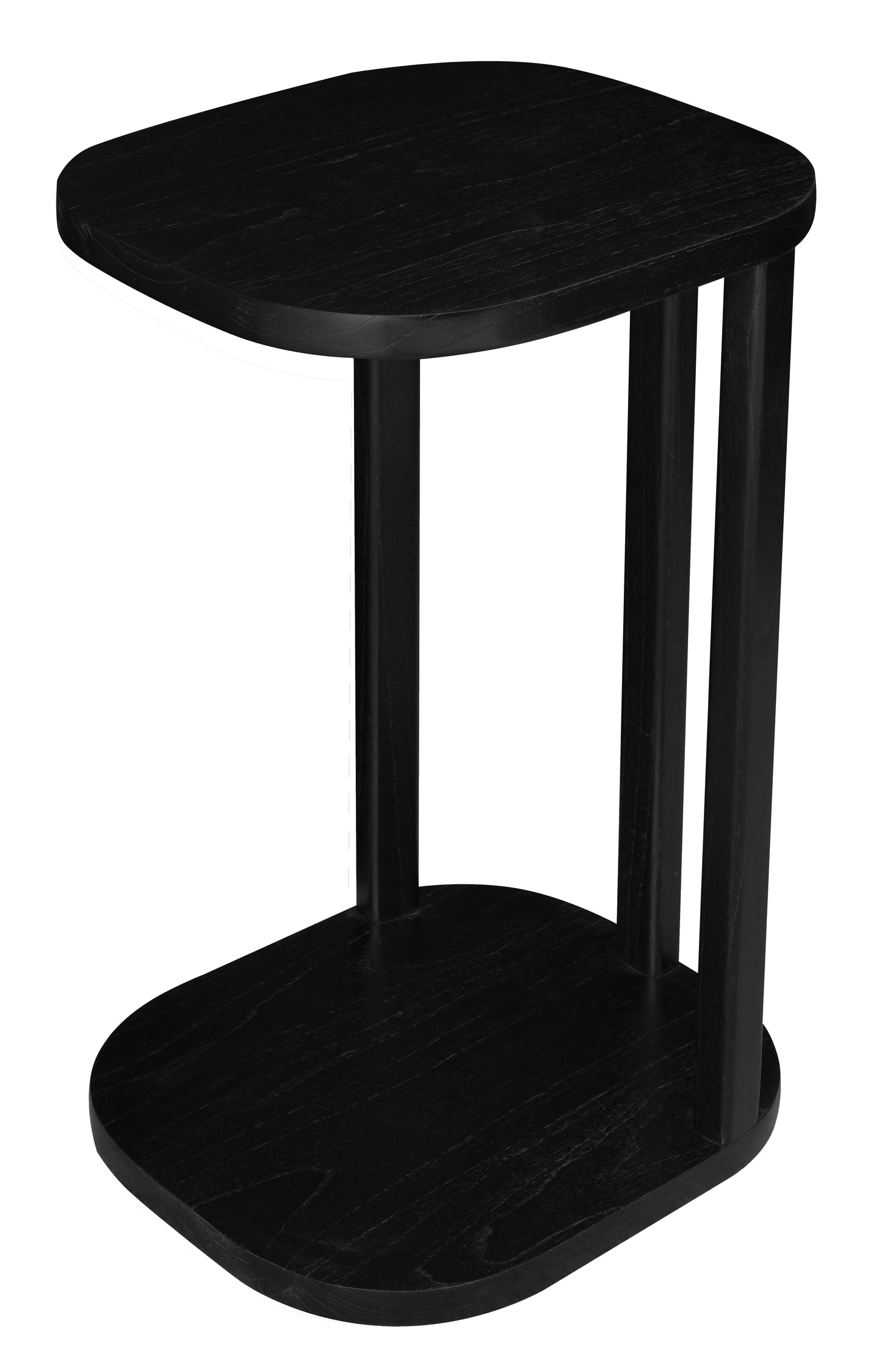 Oslo Solid Mindi Side/Laptop Table (Black)-Side Table-Centrum Furniture-Prime Furniture