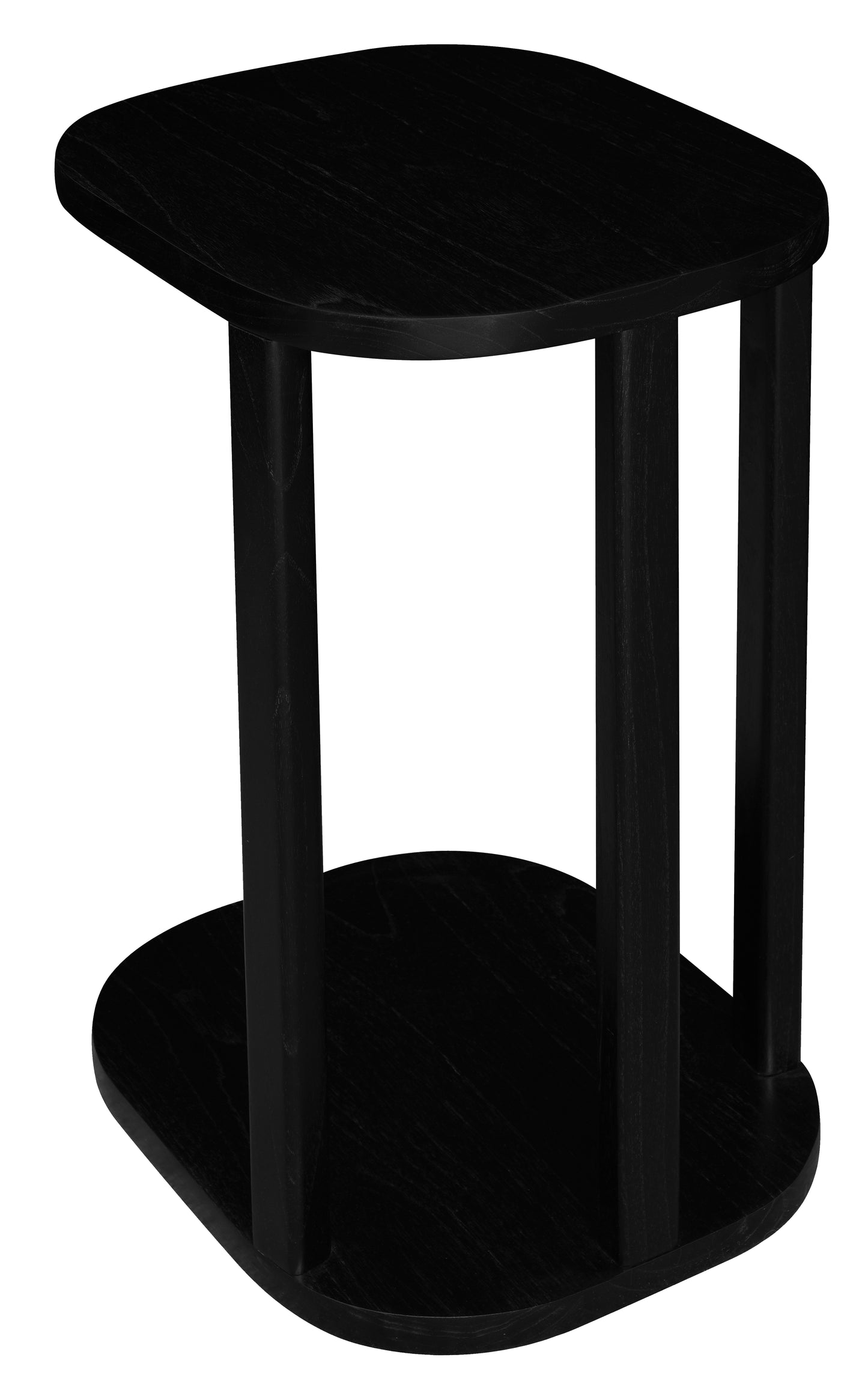 Oslo Solid Mindi Side/Laptop Table (Black)-Side Table-Centrum Furniture-Prime Furniture