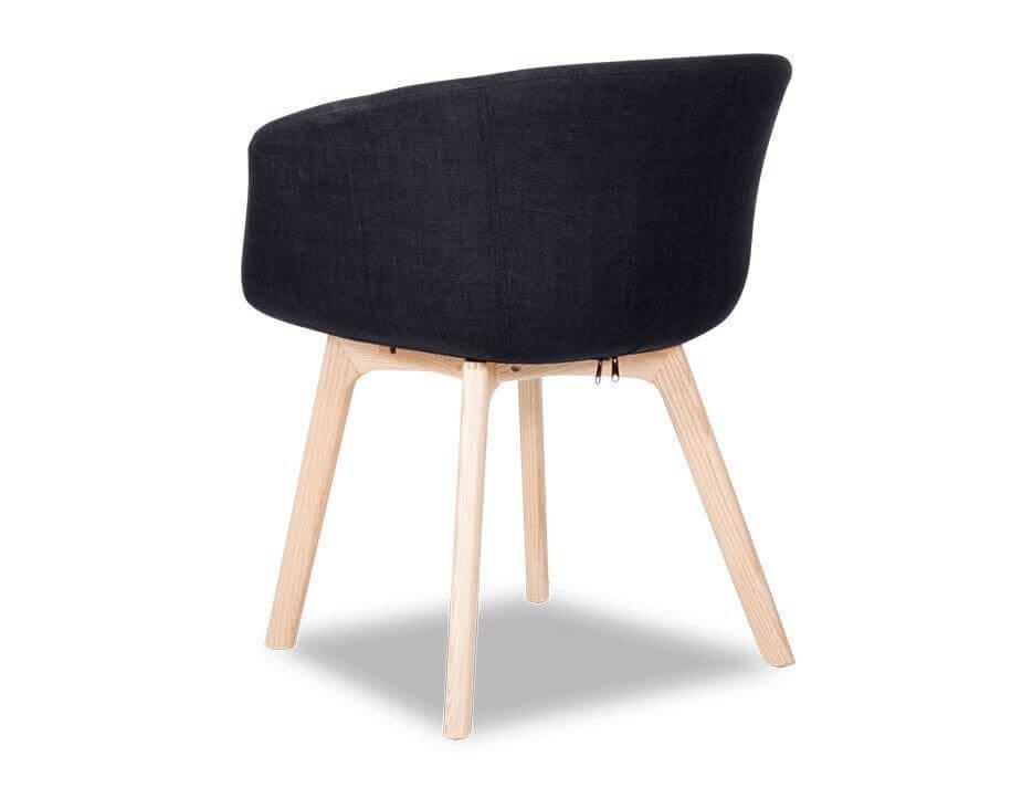 Level Lonsdale Arm Chair - Natural - Black Fabric B100090027-Chair-Level-Prime Furniture