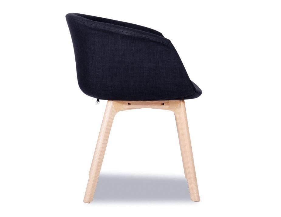 Level Lonsdale Arm Chair - Natural - Black Fabric B100090027-Chair-Level-Prime Furniture