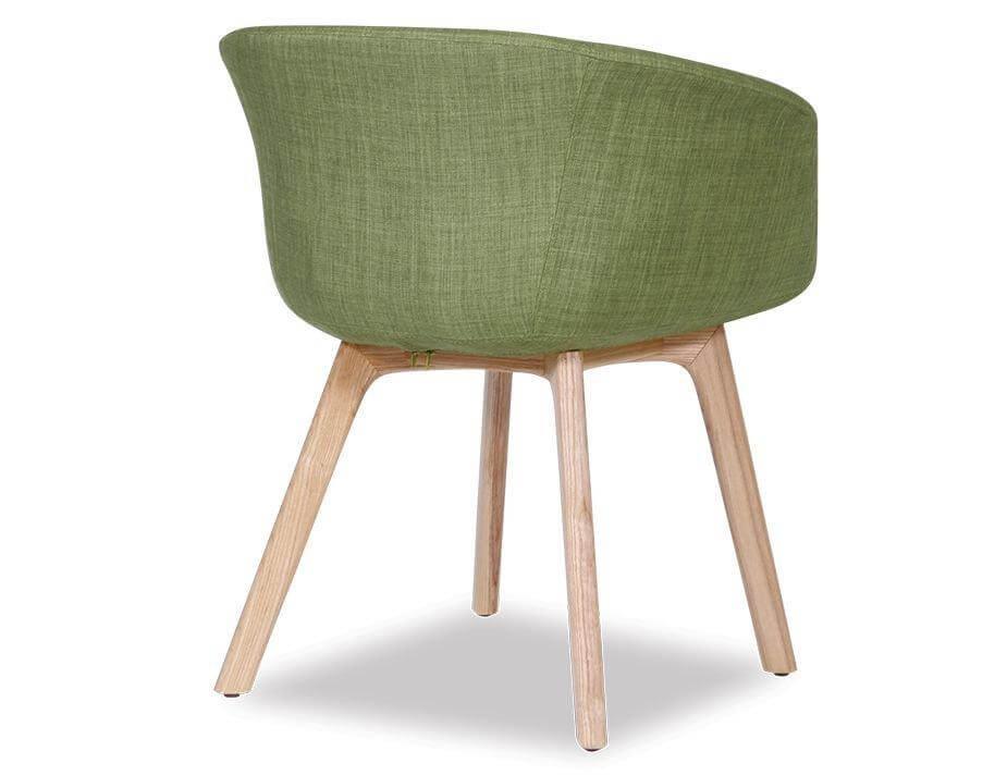 Level Lonsdale Arm Chair - Natural - Green Fabric B100090043-Chair-Level-Prime Furniture