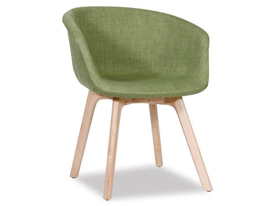 Level Lonsdale Arm Chair - Natural - Green Fabric B100090043-Chair-Level-Prime Furniture