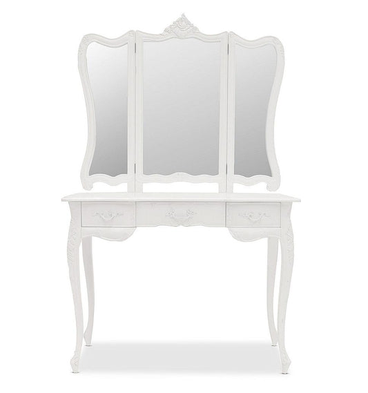 Hudson Furniture Large Paris Dressing Table - White-Dresser-Hudson Furniture-White-Prime Furniture