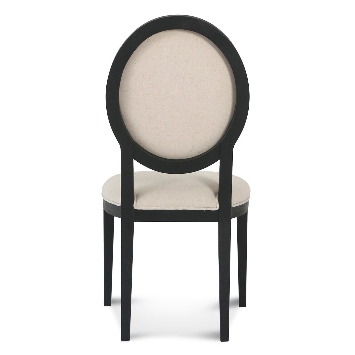 Light Beige Fabric Dining Chair - Black Frame (Set of 2)-Dining Chair-Calibre-Prime Furniture