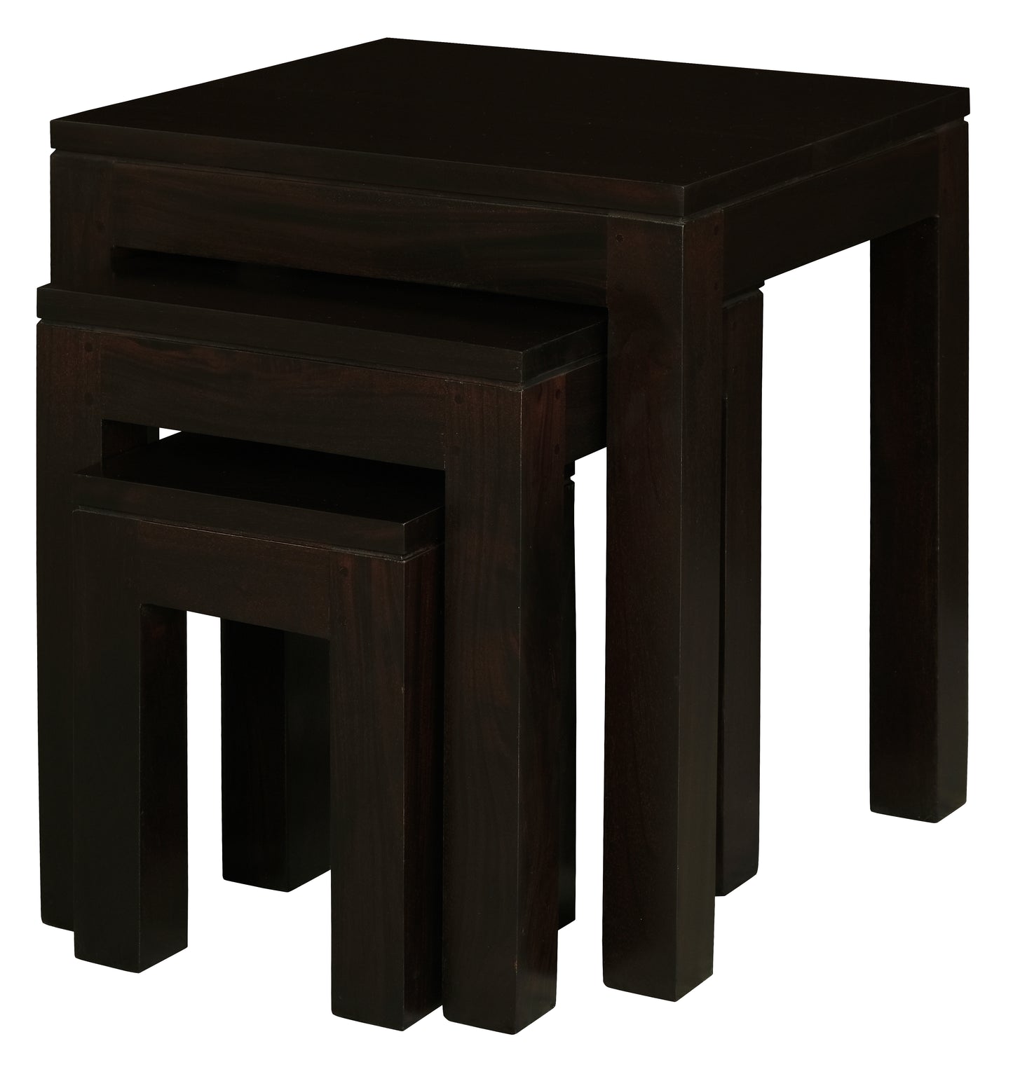 Amsterdam Nesting Table - Set of 3 (Chocolate)-Side Table-Centrum Furniture-Prime Furniture