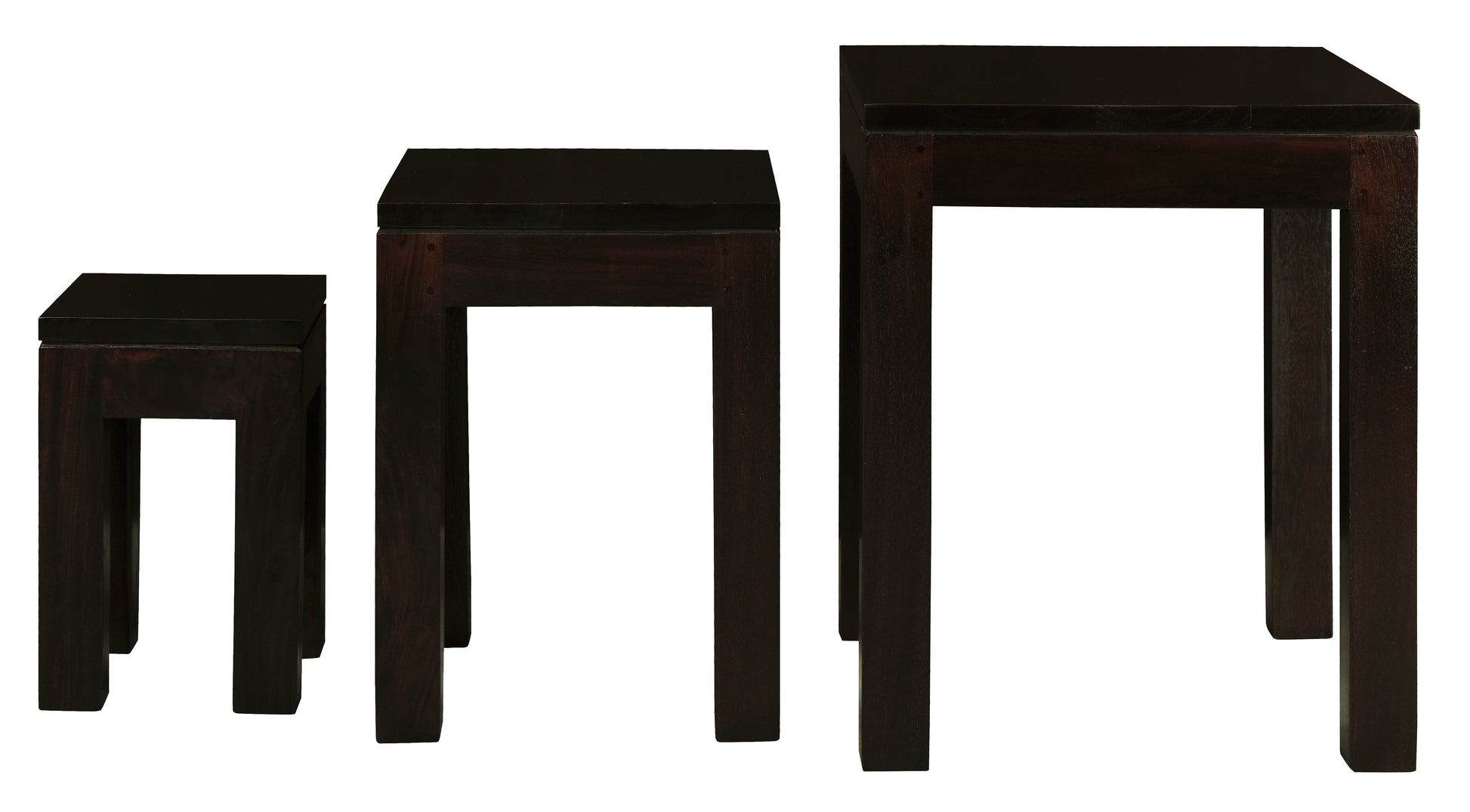 Amsterdam Nesting Table - Set of 3 (Chocolate)-Side Table-Centrum Furniture-Prime Furniture