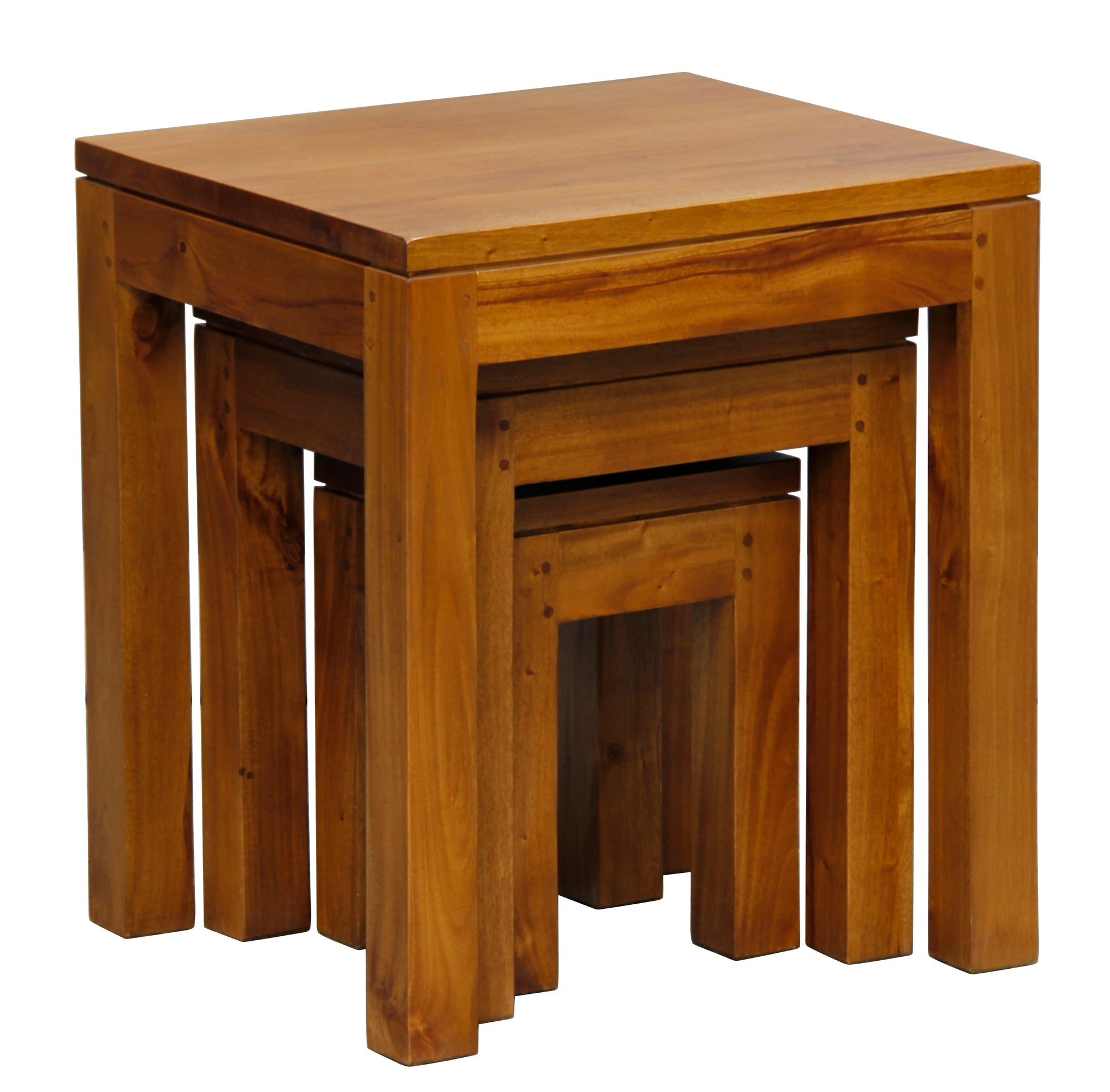 Amsterdam Nesting Table - Set of 3 (Light Pecan)-Side Table-Centrum Furniture-Prime Furniture