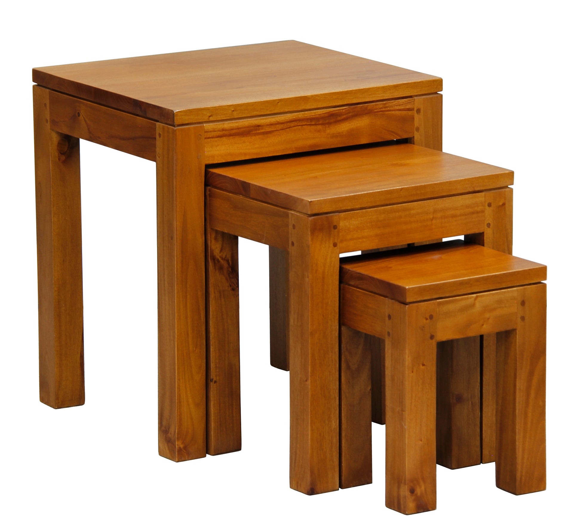 Amsterdam Nesting Table - Set of 3 (Light Pecan)-Side Table-Centrum Furniture-Prime Furniture