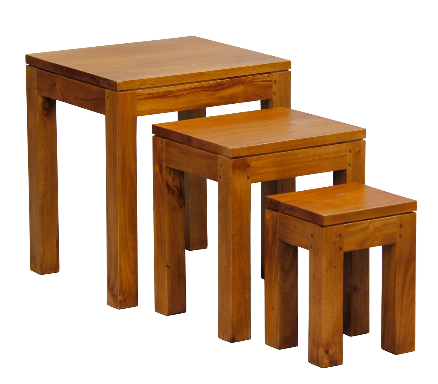 Amsterdam Nesting Table - Set of 3 (Light Pecan)-Side Table-Centrum Furniture-Prime Furniture