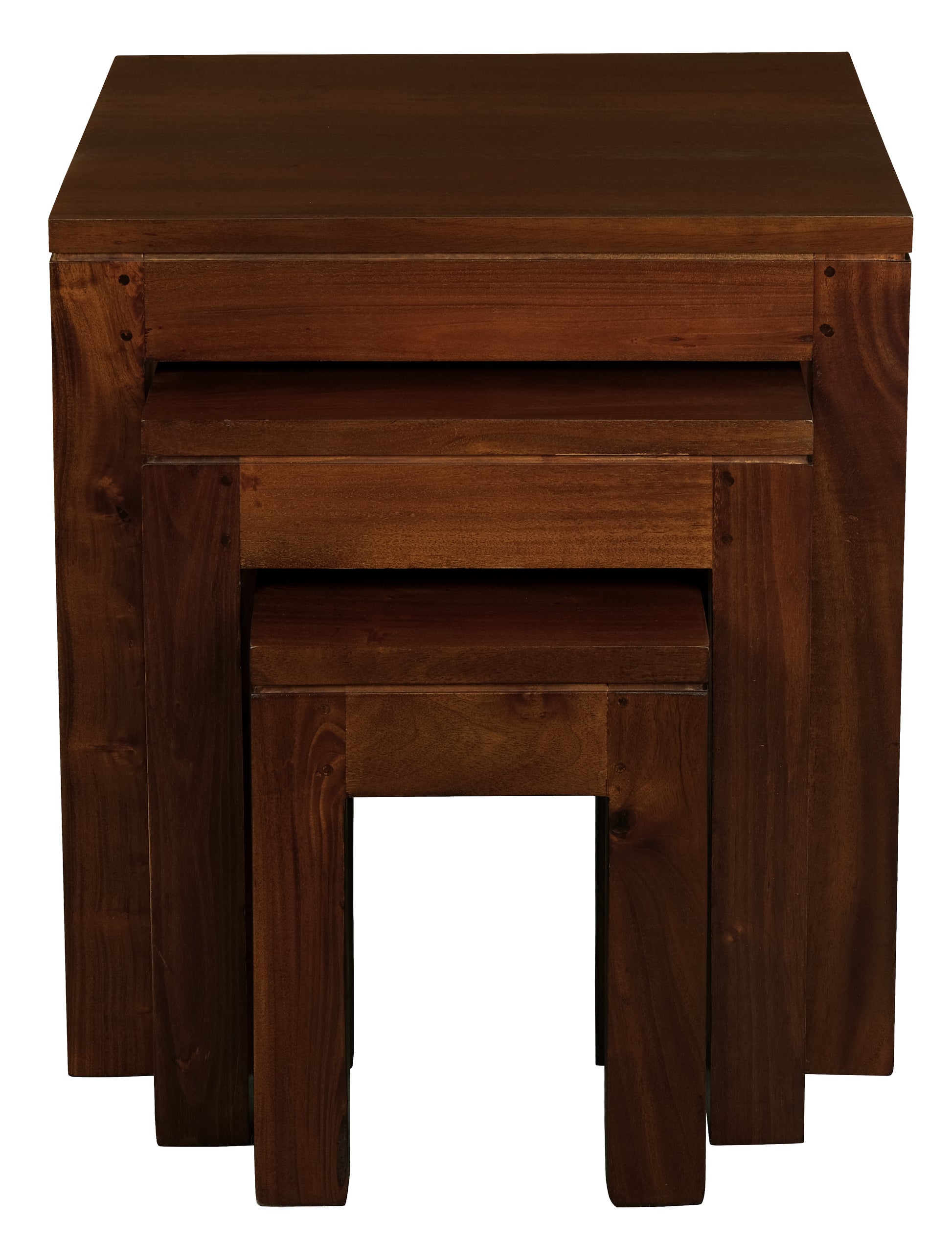 Amsterdam Nesting Table - Set of 3 (Mahogany)-Side Table-Centrum Furniture-Prime Furniture