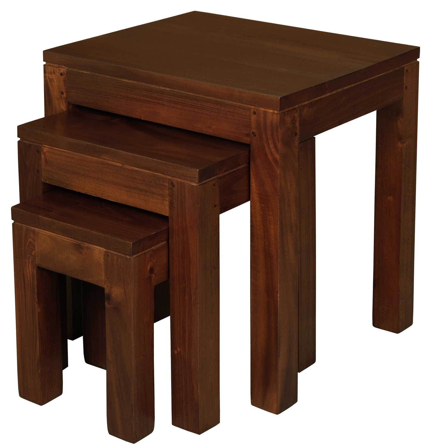 Amsterdam Nesting Table - Set of 3 (Mahogany)-Side Table-Centrum Furniture-Prime Furniture