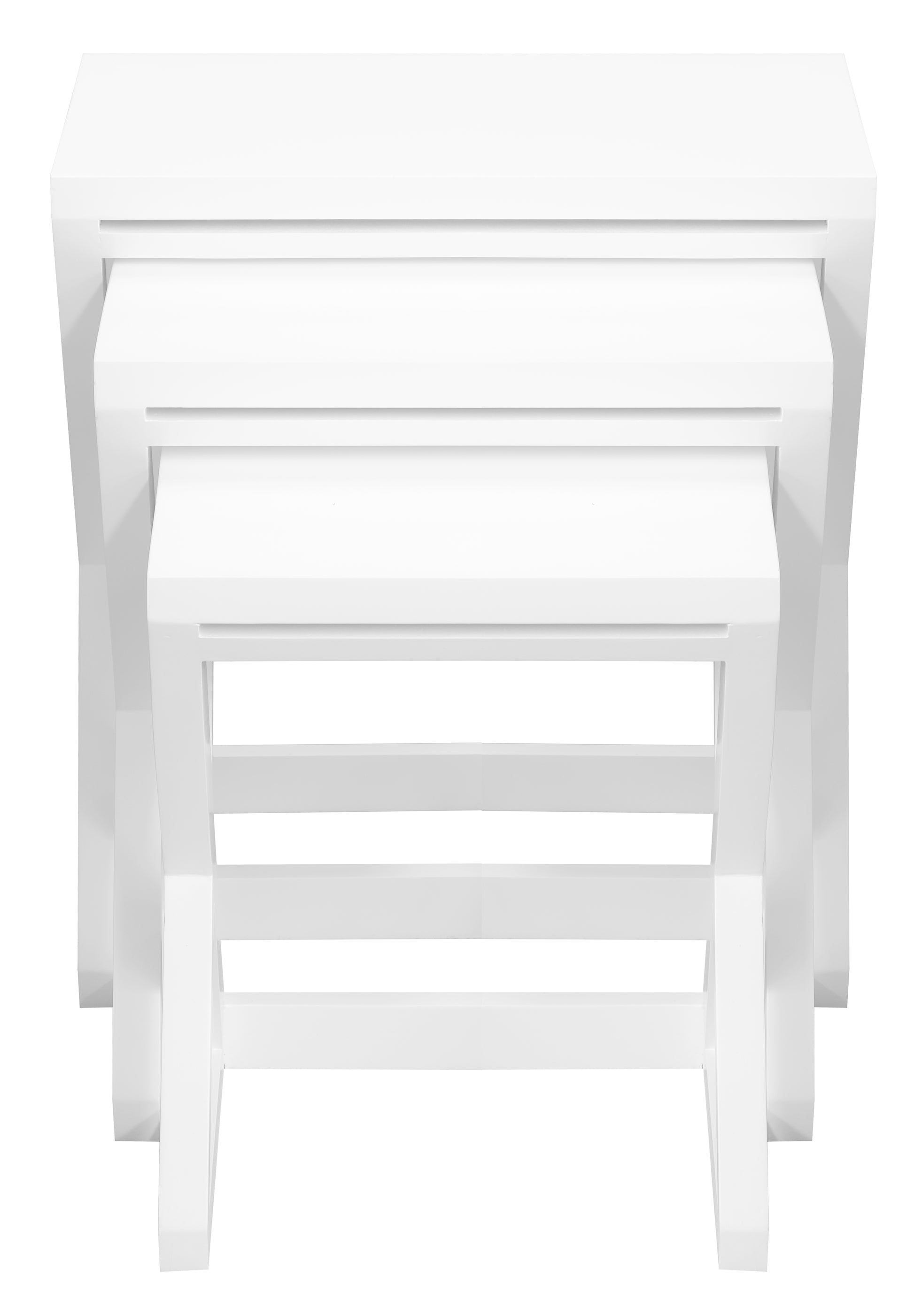 Manhattan Nesting Table - Set of 3 (White)-Side Table-Centrum Furniture-Prime Furniture