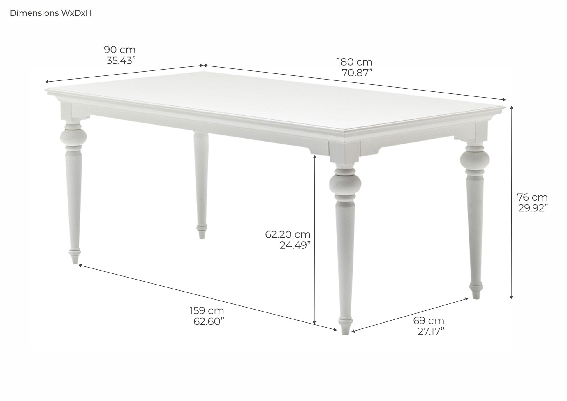 NovaSolo 71" Dining Table T777-Dining Tables-NovaSolo-Prime Furniture