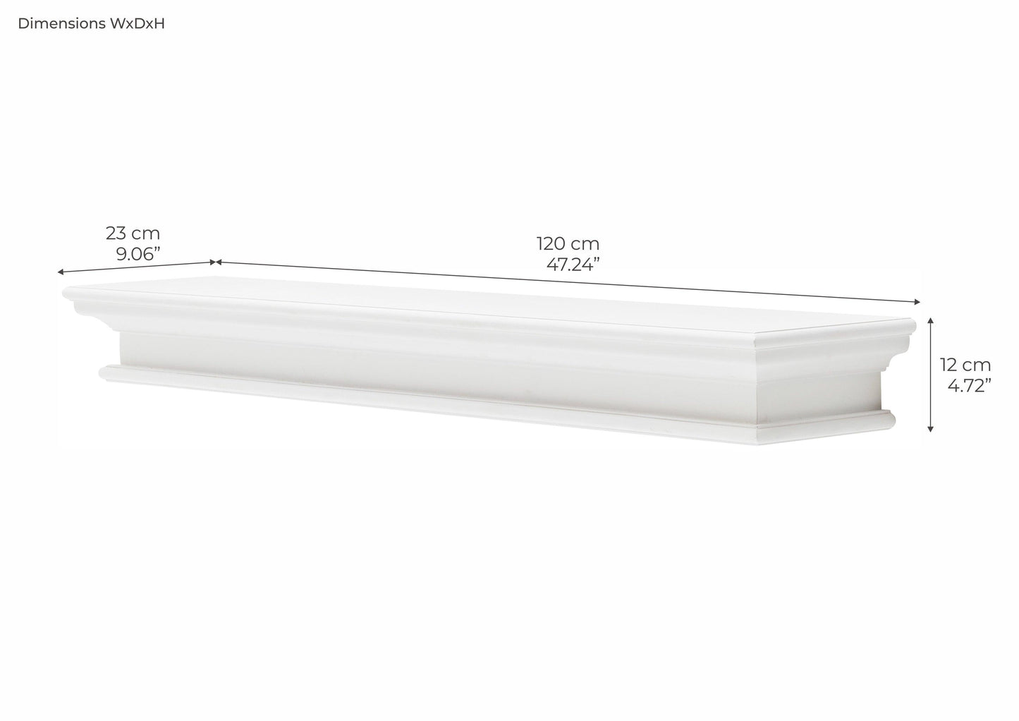 NovaSolo Floating Wall Shelf, Extra Long D166-Wall Shelf-NovaSolo-Prime Furniture