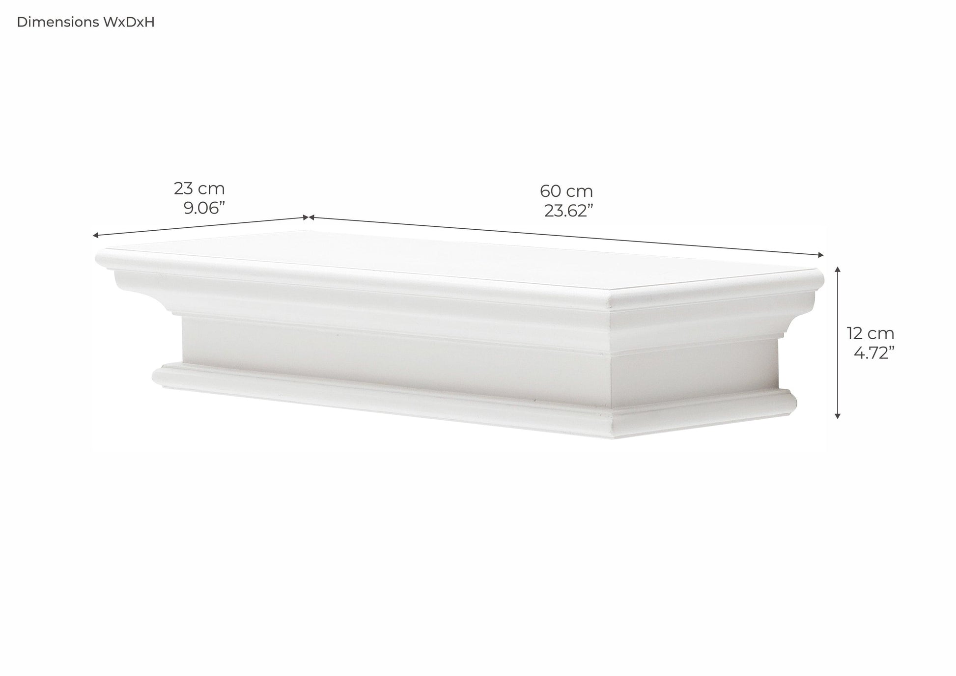 NovaSolo Floating Wall Shelf, Medium D164-Wall Shelf-NovaSolo-Prime Furniture