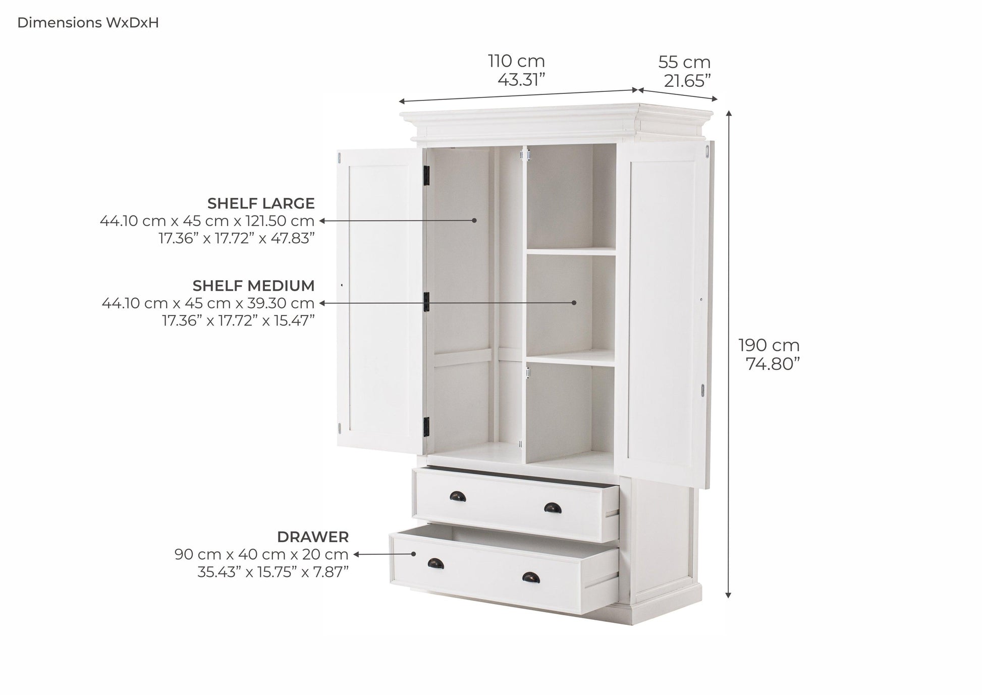 NovaSolo Wardrobe W001-Wardrobe-NovaSolo-Prime Furniture