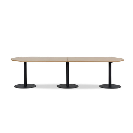 3m Oval Meeting Table - Natural-Calibre-Prime Furniture