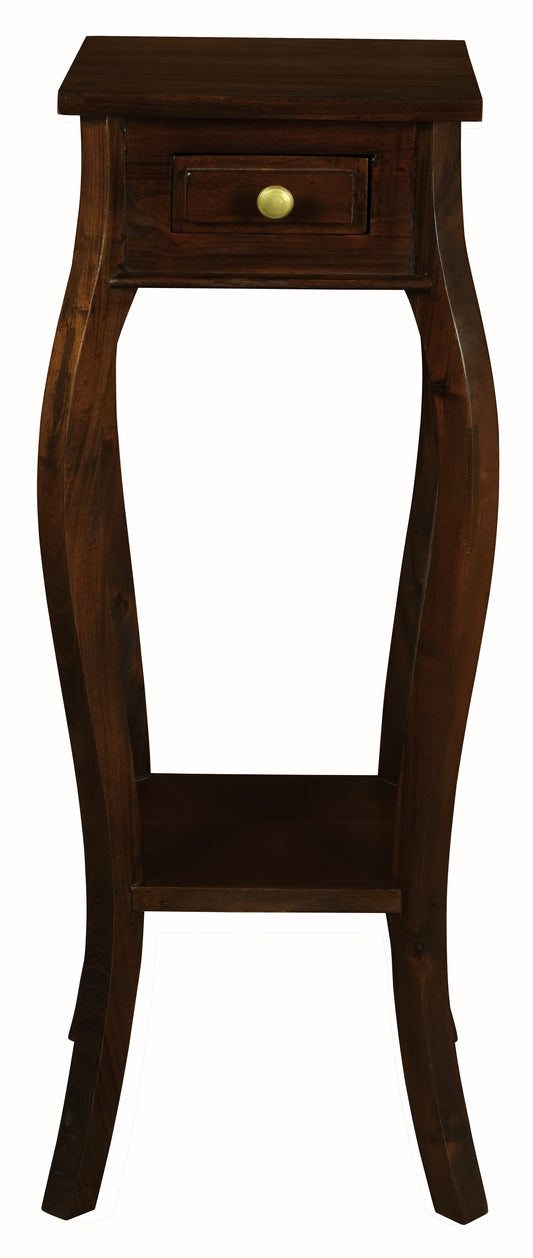 Queen Anne 1 Drawer Plant Stand (Mahogany)-Plant Stands & Decor-Centrum Furniture-Prime Furniture