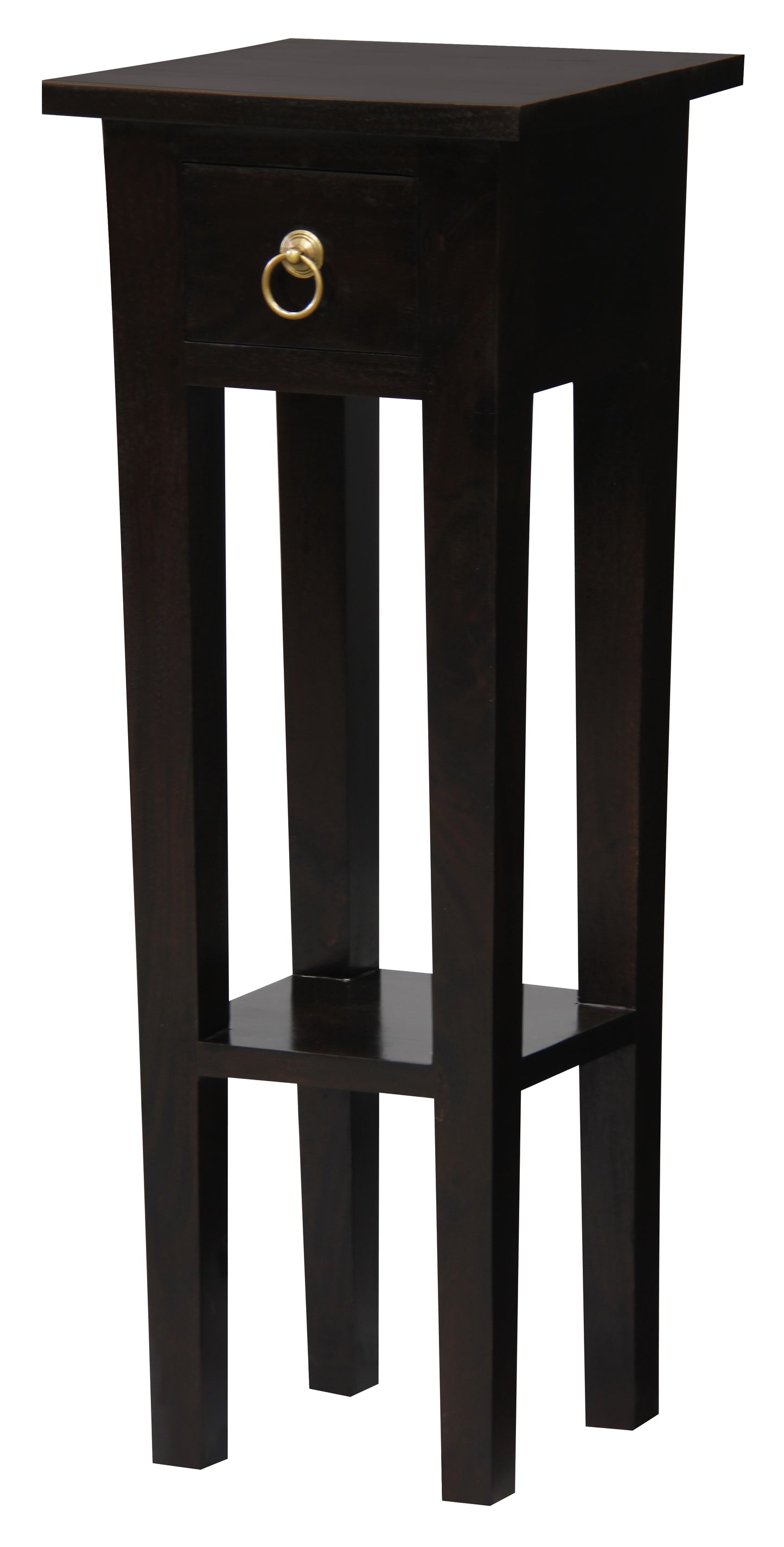 Tasmania 1 Drawer Plant Stand (Chocolate)-Plant Stands & Decor-Centrum Furniture-Prime Furniture