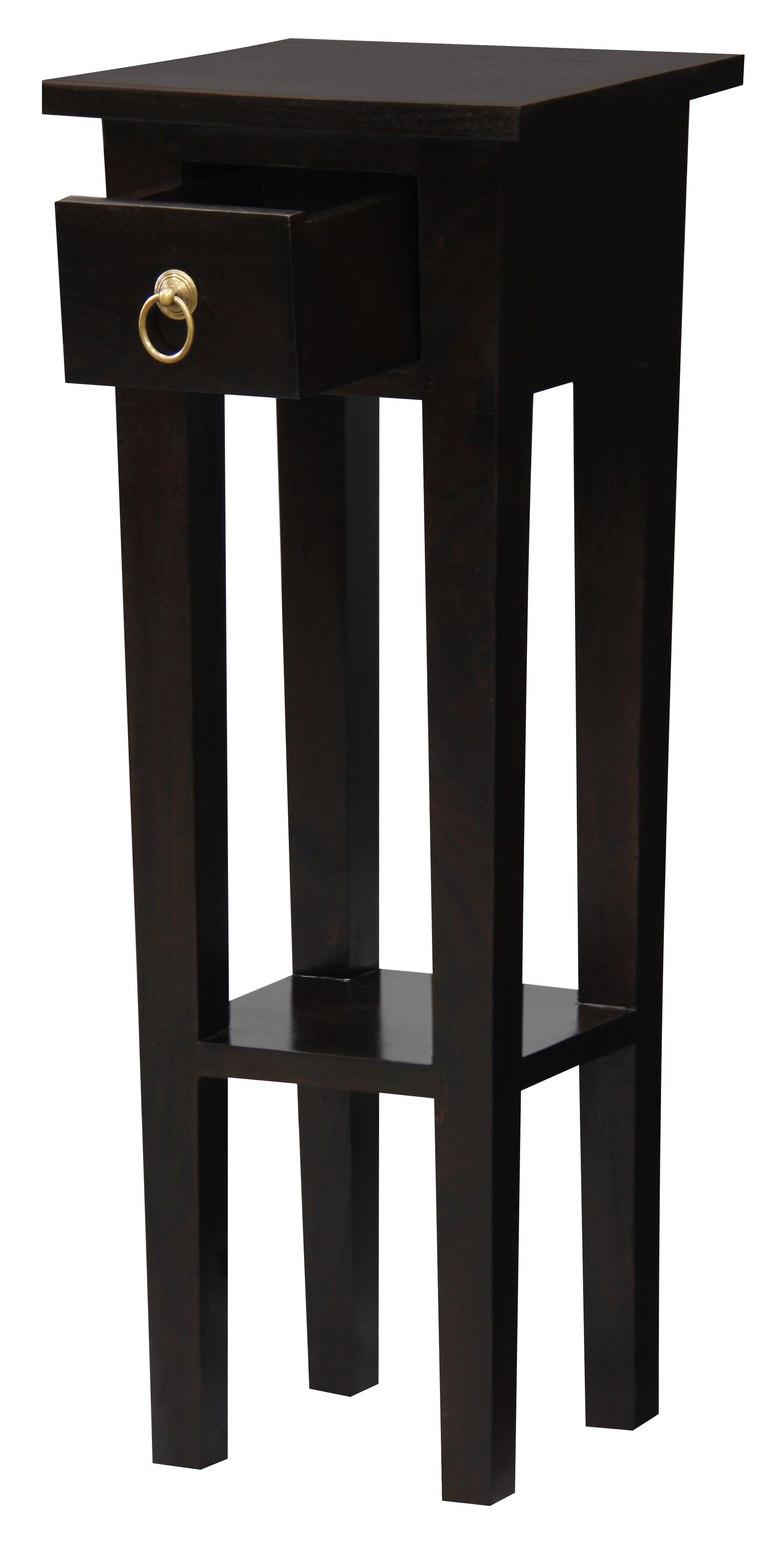 Tasmania 1 Drawer Plant Stand (Chocolate)-Plant Stands & Decor-Centrum Furniture-Prime Furniture