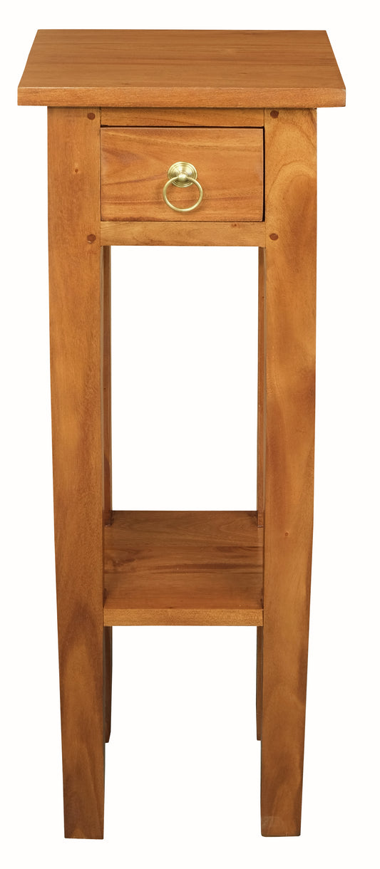 Tasmania 1 Drawer Plant Stand (Light Pecan)-Plant Stands & Decor-Centrum Furniture-Prime Furniture