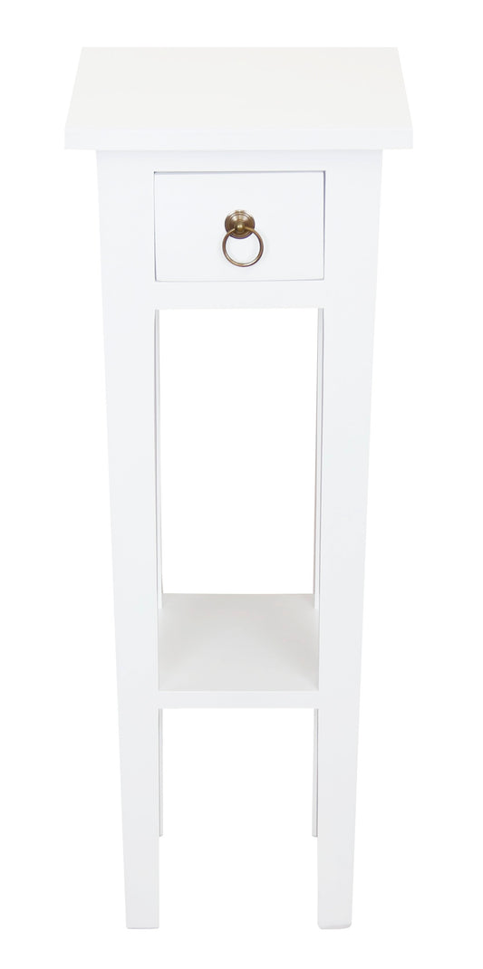 Tasmania 1 Drawer Plant Stand (White)-Plant Stands & Decor-Centrum Furniture-Prime Furniture