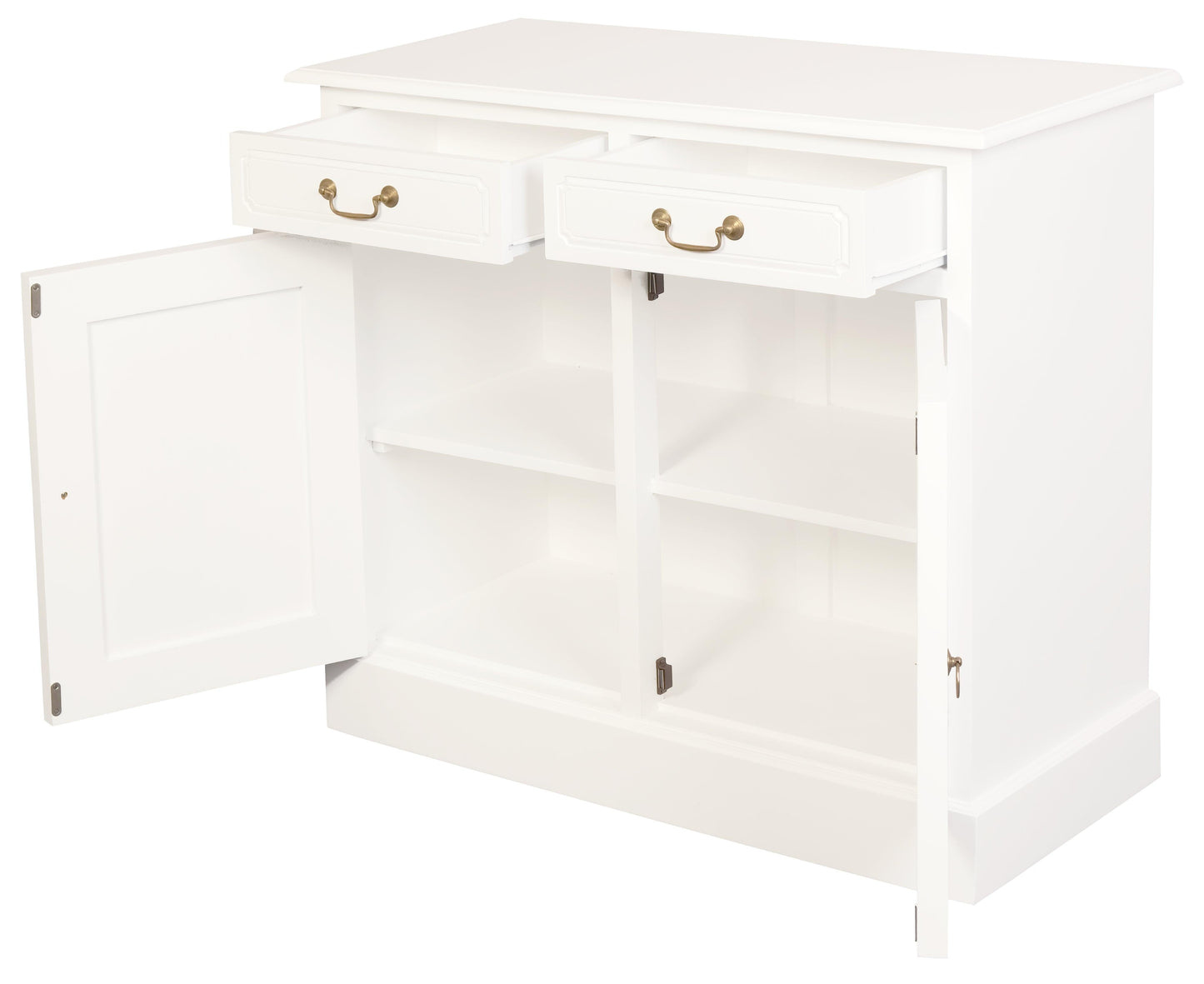 Tasmania 2 Door 2 Drawer Entertainment Unit (White)-Entertainment Unit-Centrum Furniture-Prime Furniture