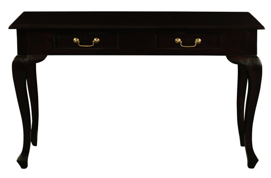 Queen Ann 2 Drawer Sofa Table (Chocolate)-Table-Centrum Furniture-Prime Furniture