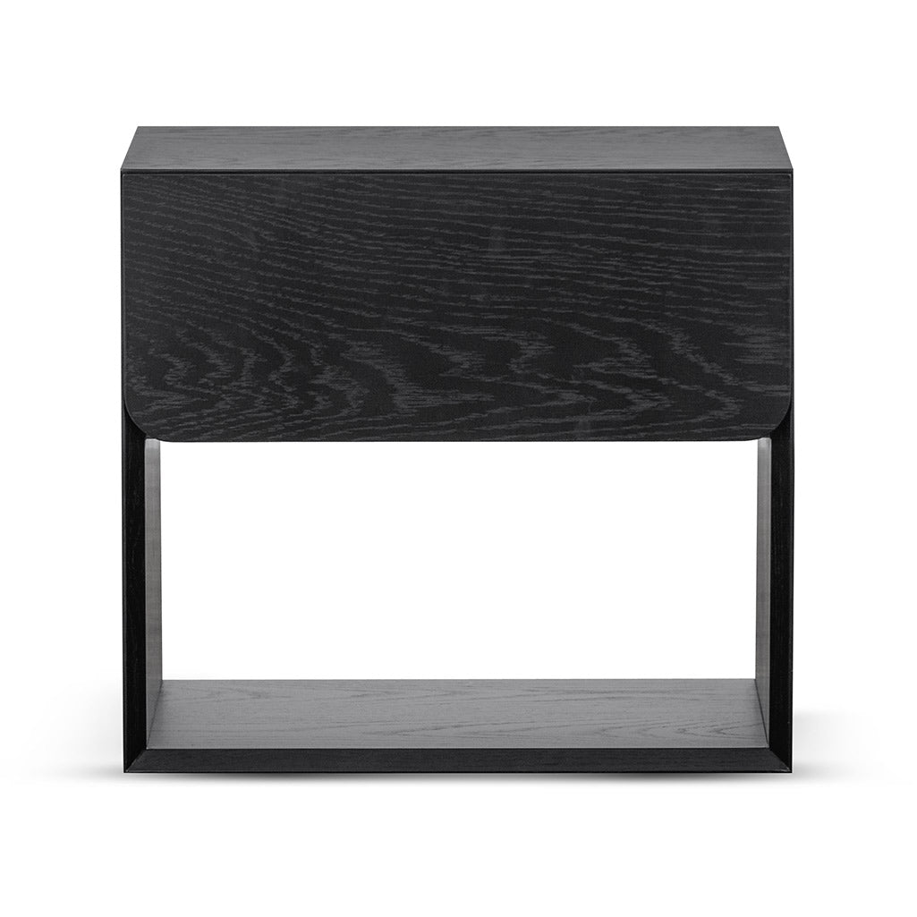 Oak Bedside Table - Black-Bedside Table-Calibre-Prime Furniture