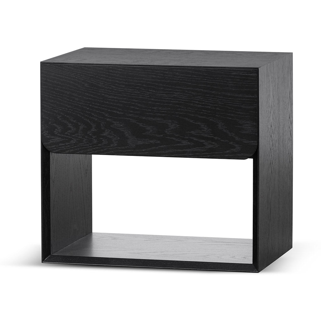 Oak Bedside Table - Black-Bedside Table-Calibre-Prime Furniture