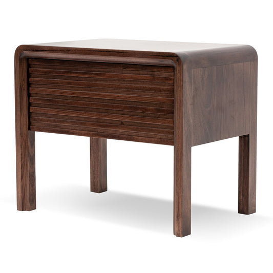 Single Drawer Bedside Table - Walnut-Bedside Table-Calibre-Prime Furniture