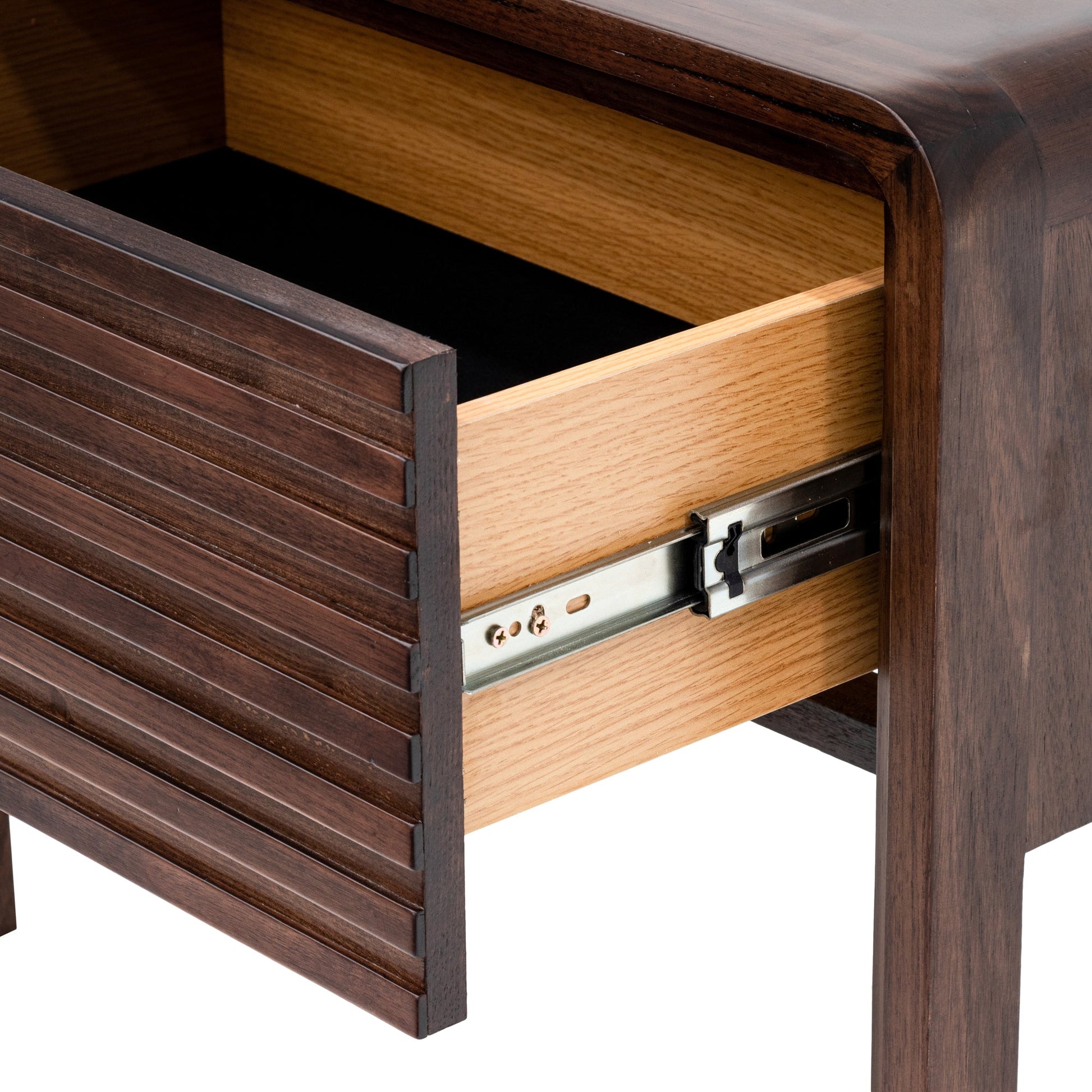 Single Drawer Bedside Table - Walnut-Bedside Table-Calibre-Prime Furniture