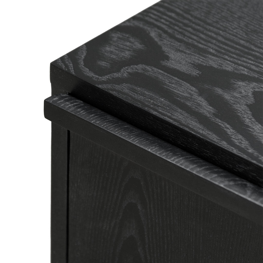 Bedside Table - Full Black-Bedside Table-Calibre-Prime Furniture