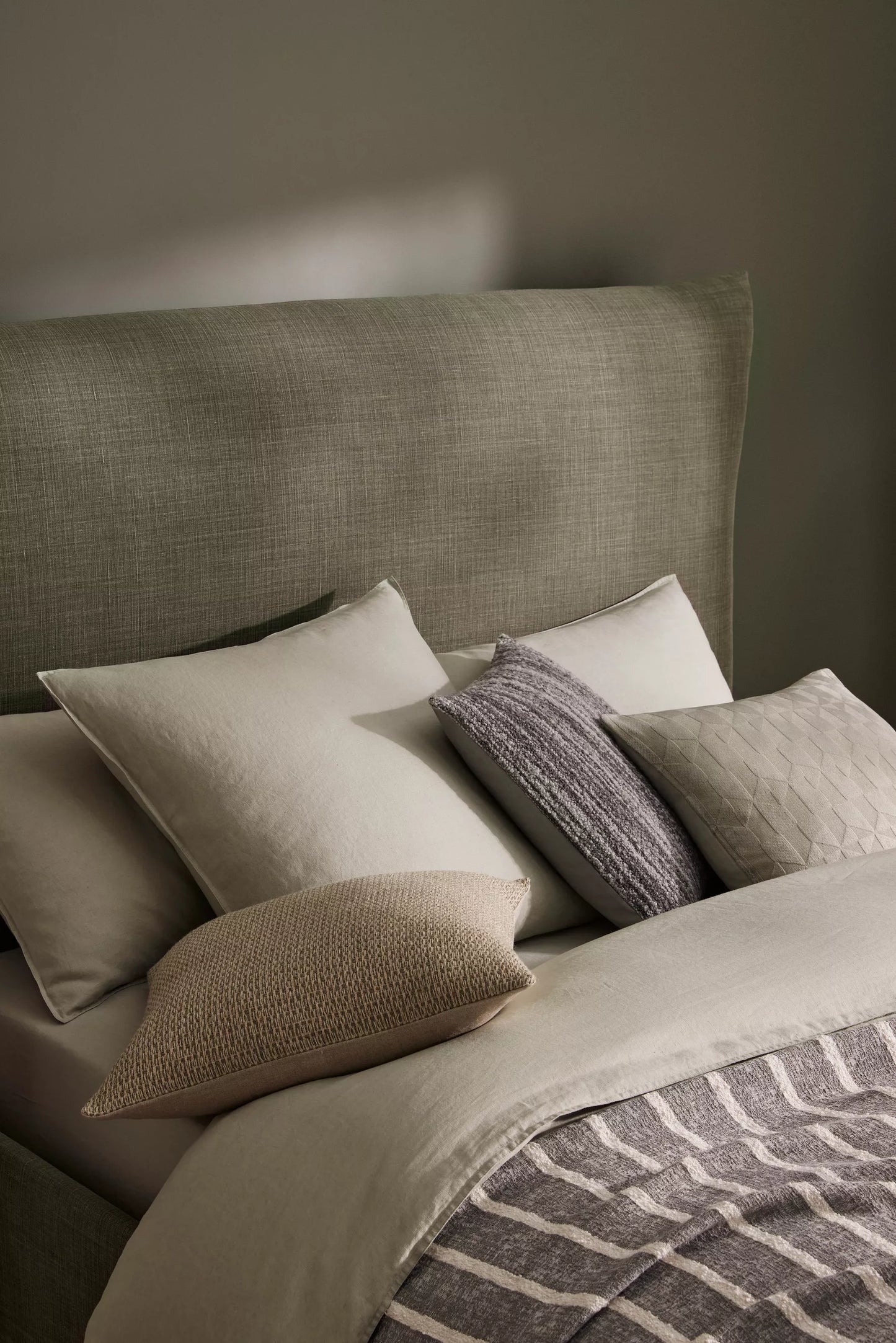 Weave Ravello Linen Fitted Sheet - Sage-Sheets & Pillow Cases-Weave-King-Prime Furniture