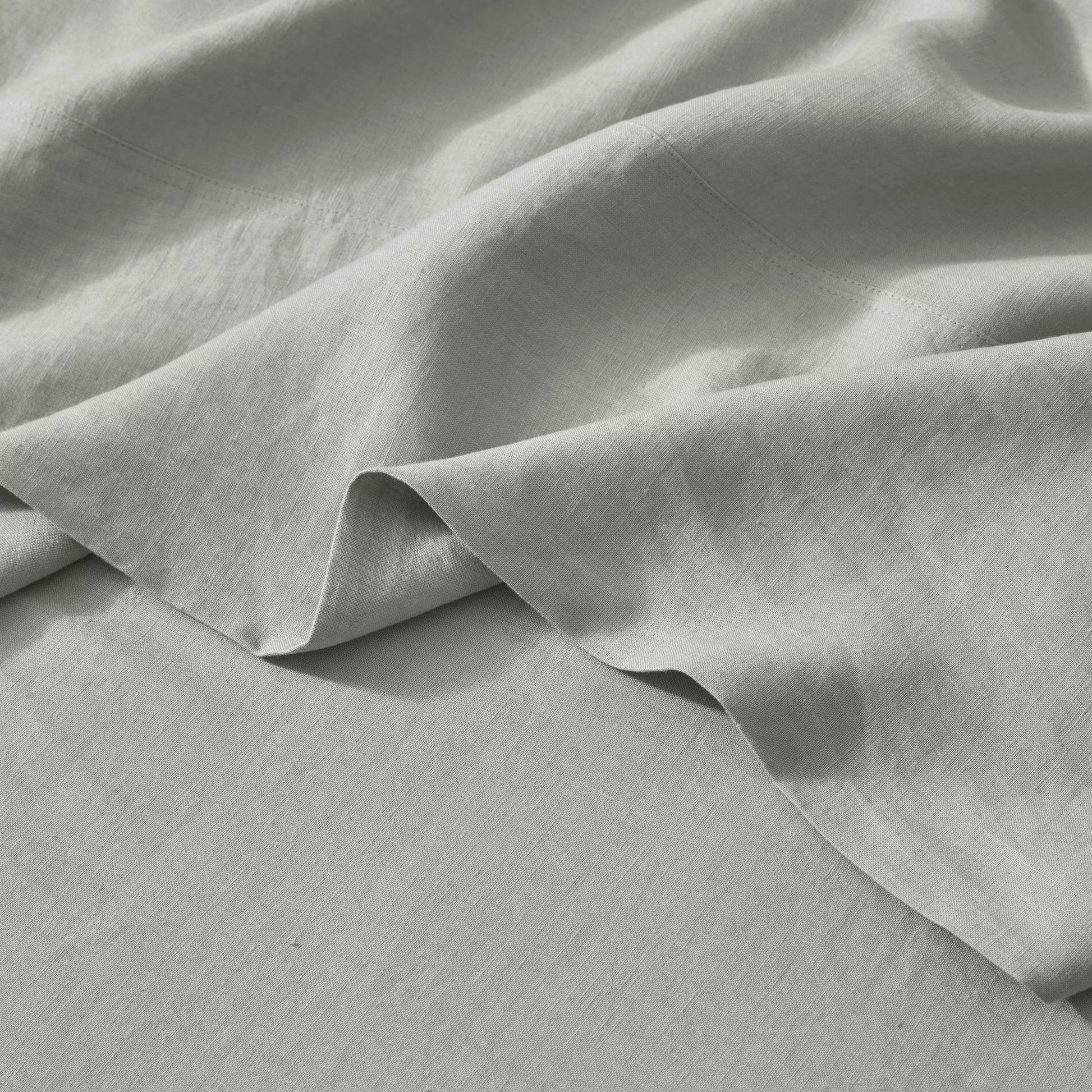 Weave Ravello Linen Flat Sheet - Sage-Sheets & Pillow Cases-Weave-King-Prime Furniture