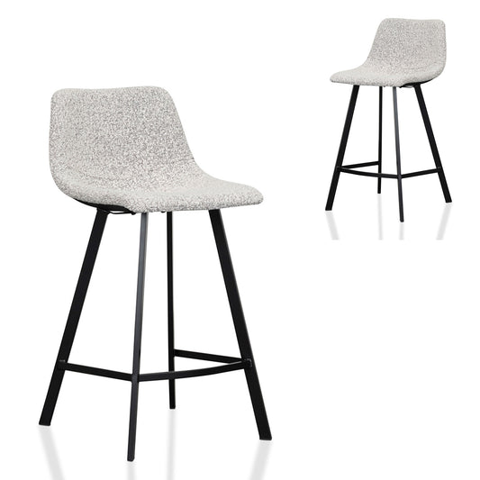 65cm Bar Stool - Pepper Boucle (Set of 2)-Stool-Calibre-Prime Furniture