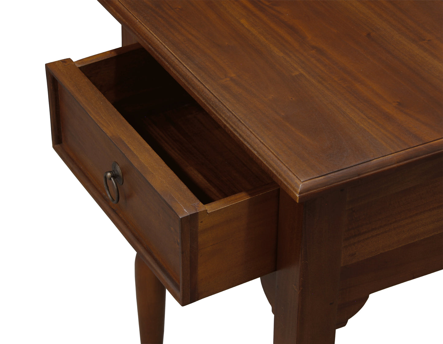 Huntely 1-Drawer Turn Leg Side Table (Mahogany)-Side Table-Centrum Furniture-Prime Furniture