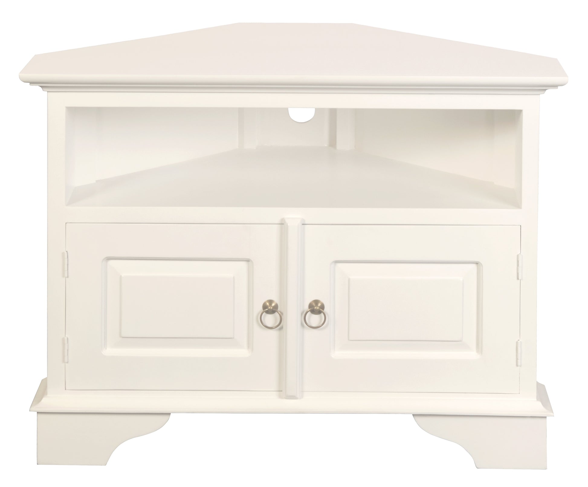 Tasmania 2 Door Corner TV Stand (White)-TV Stands & Entertainment Units-Centrum Furniture-Prime Furniture